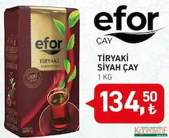 EFOR ÇAY TİRYAKİ SİYAH ÇAY 1 KG EFOR ÇAY TİRYAKİ SİYAH ÇAY 1 KG